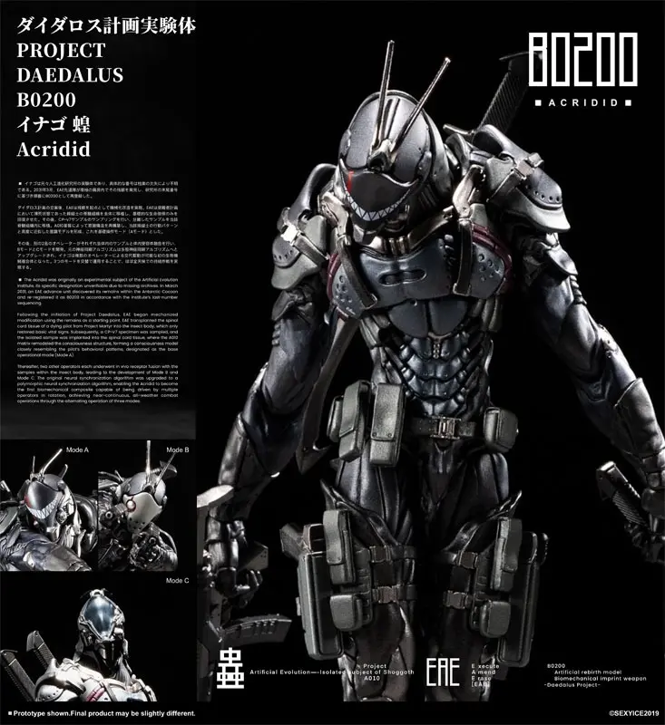 Vermin Series Project Daedalus B0200 Locust Acridid 1/12 Action Figure, view 1 of 29