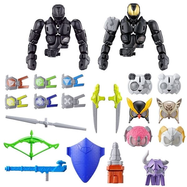 Kamen Rider Geats - Kamen Rider Buffa - Kamen Rider Da·Paan - Kamen Rider Ginpen - Kamen Rider Keilow - Kamen Rider Letter - Kamen Rider Mary - Kamen Rider Shirowe - Revolve Change Figure (PB01) - Entry Body & Rider Head & Armed Parts 22 Set