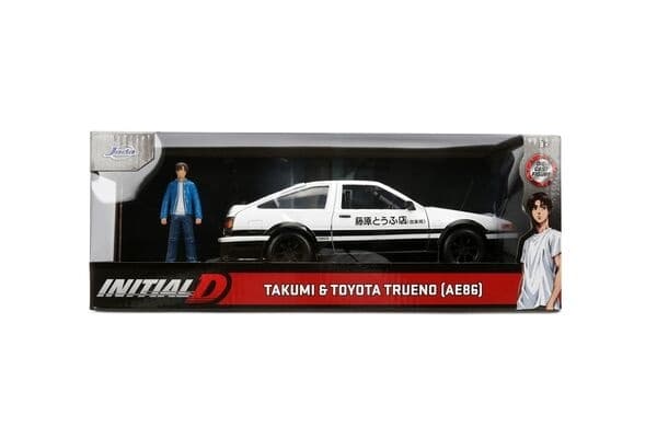 Initial D - Fujiwara Takumi - Anime Hollywood Rides - Toyota Trueno AE86 - 1/24