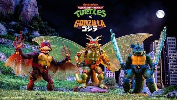 Teenage Mutant Ninja Turtles x Godzilla - King Ghidorah - Michelangelo