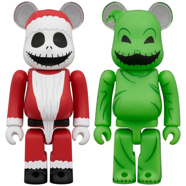 BE@RBRICK SANTA JACK & OOGIE BOOGIE 2PCS SET "NIGHTMARE BEFORE CHRISTMAS"