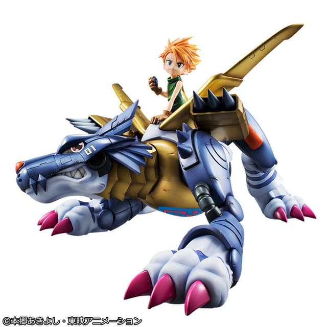Precious G.E.M. Series Digimon Adventure Metal Garurumon & Yamato Ishida Complete Figure