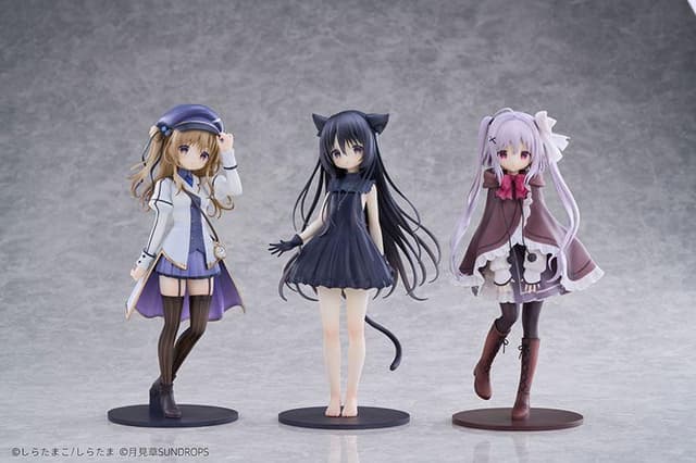 "Hoshizora Tetsudou to Shiro no Tabi" Noir Neri Karuha Complete Set 1/7 Complete Figure