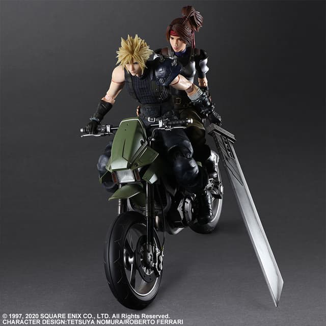 Final Fantasy VII Remake PLAY ARTS Kai Jessie, Cloud & Bike SET