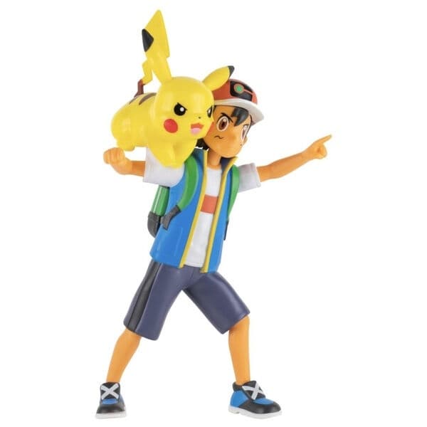 Pocket Monsters - Pikachu - Satoshi - Jazwares x Pokémon - Launcher - Pokémon Battle Feature Figure
