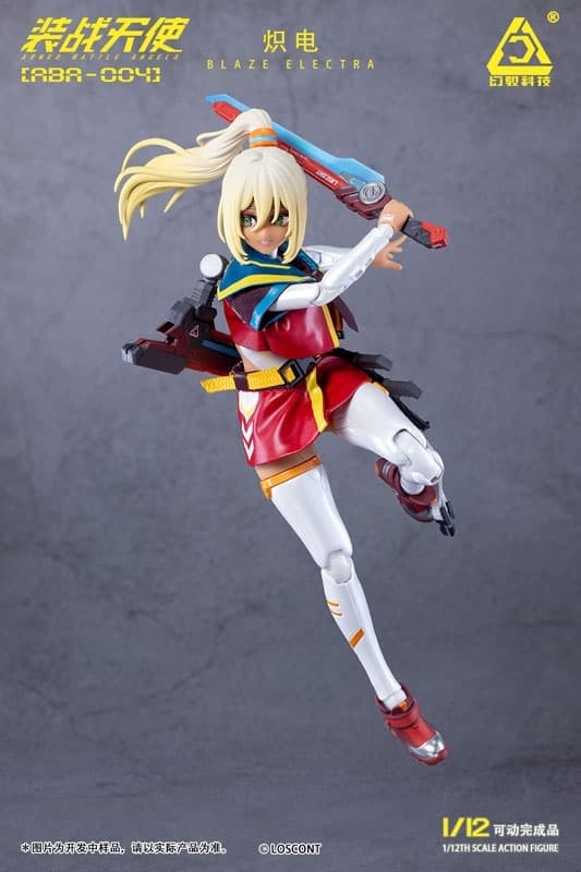 Armored Battle Angels Series ABA-004 Blaze Electra 1/12 Scale Posable Figure, view 3 of 16