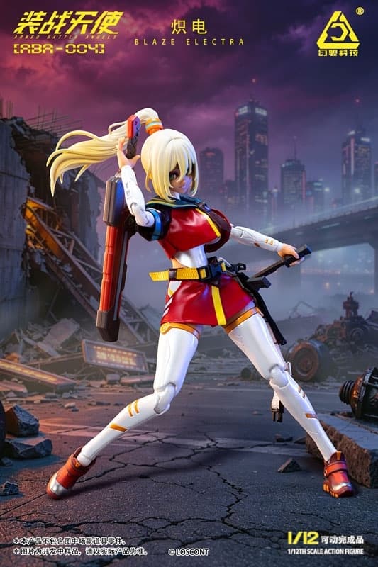 Armored Battle Angels Series ABA-004 Blaze Electra 1/12 Scale Posable Figure, view 7 of 16