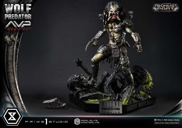 Aliens Vs Predator: Requiem - Alien Warrior - Wolf Predator - Real Elite Masterline (REMAVP-01DXS) - 1/3 - DX Bonus Version