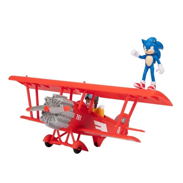 Sonic the Hedgehog 2 - Miles "Tails" Prower - Sonic the Hedgehog - Sonic 2.5-Inch Figure (Sonic the Movie) - Tornado Bi-Plane