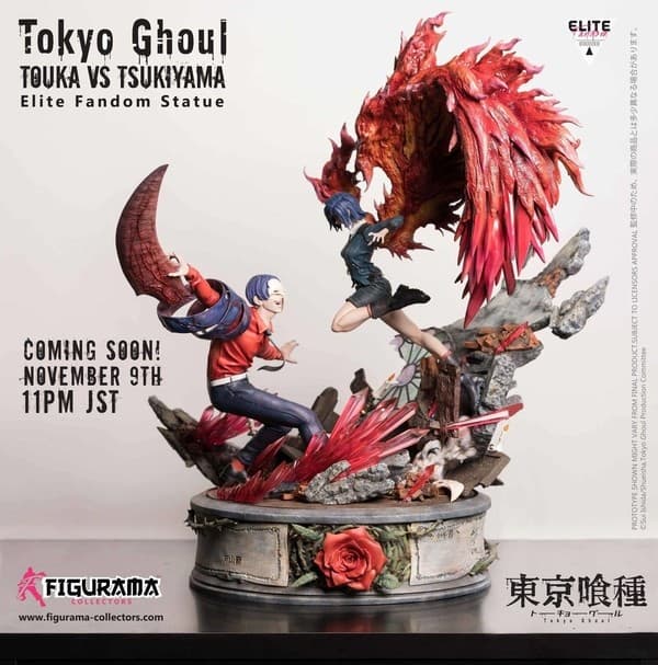 Tokyo Ghoul - Kirishima Touka - Tsukiyama Shuu - Diorama - Elite Fandom Statue - 1/6