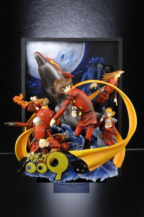 Cyborg 009 - Albert Heinrich - Chang Changku - Francoise Arnoul - Great Britain - Ivan Whisky - Jet Link - Pyunma - Shimamura Joe - 3D Polyresin Poster Art - Real Artwork Series