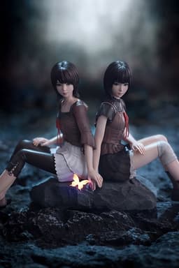 OSHI WORKS Fatal Frame II Crimson Butterfly REMAKE Mio Amakura / Mayu Amakura Complete Figure, view 2 of 15