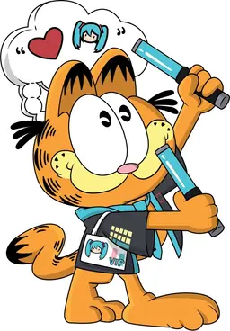 Garfield - Piapro Characters - Garfield x Youtooz (#2) - Hatsune Miku x Youtooz - Youtooz, view 3 of 4