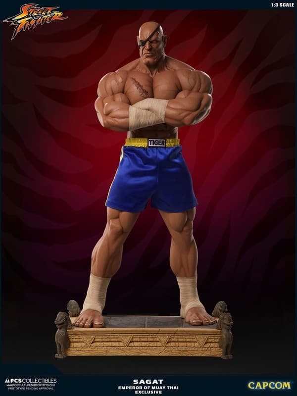 Street Fighter II - Sagat - Mixed Media - 1/3 - PCS Exclusive, Emperor of Muay Thai