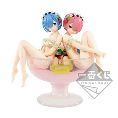Re:Zero Kara Hajimeru Isekai Seikatsu - Ram - Rem - Ichiban Kuji - Ichiban Kuji Re:Zero kara Hajimeru Isekai Seikatsu - Amaai Haru ga kita! Dore kara taberu? - - -Pudding à la Mode-