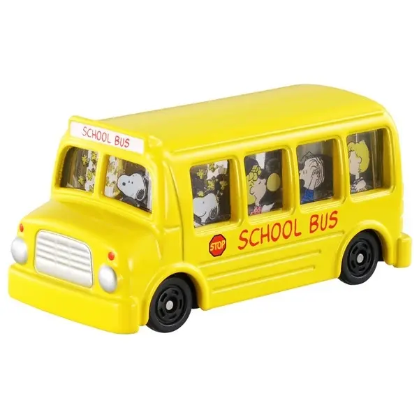 Peanuts - Charlie Brown - Linus van Pelt - Lucy van Pelt - Sally Brown - Schroeder - Snoopy - Woodstock - Dream Tomica (No.154) - Snoopy School Bus