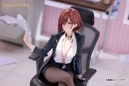 SSR FIGURE THE IDOLM@STER SHINY COLORS x Mahjong Soul Madoka Higuchi Effortless Work Ver. Figure, view 4 of 8