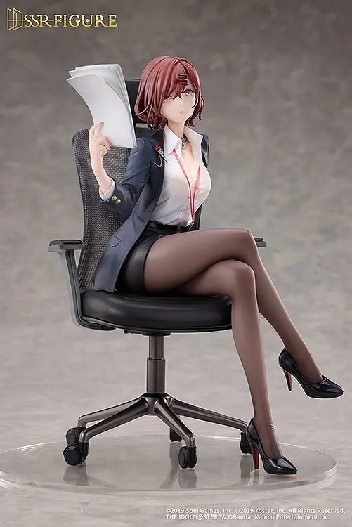 SSR FIGURE THE IDOLM@STER SHINY COLORS x Mahjong Soul Madoka Higuchi Effortless Work Ver. Figure, view 4 of 7