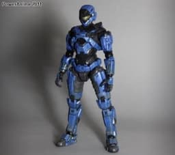 Halo Reach - Spartan-B312 (Noble Six) - Play Arts Kai - Blue, view 2 of 2